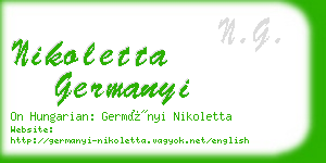 nikoletta germanyi business card